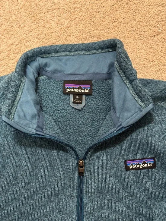 Patagonia Better Sweater Women's 1/4 Zip Fleece Pullover — Abalone Blue (Teal) - Picture 6 of 8